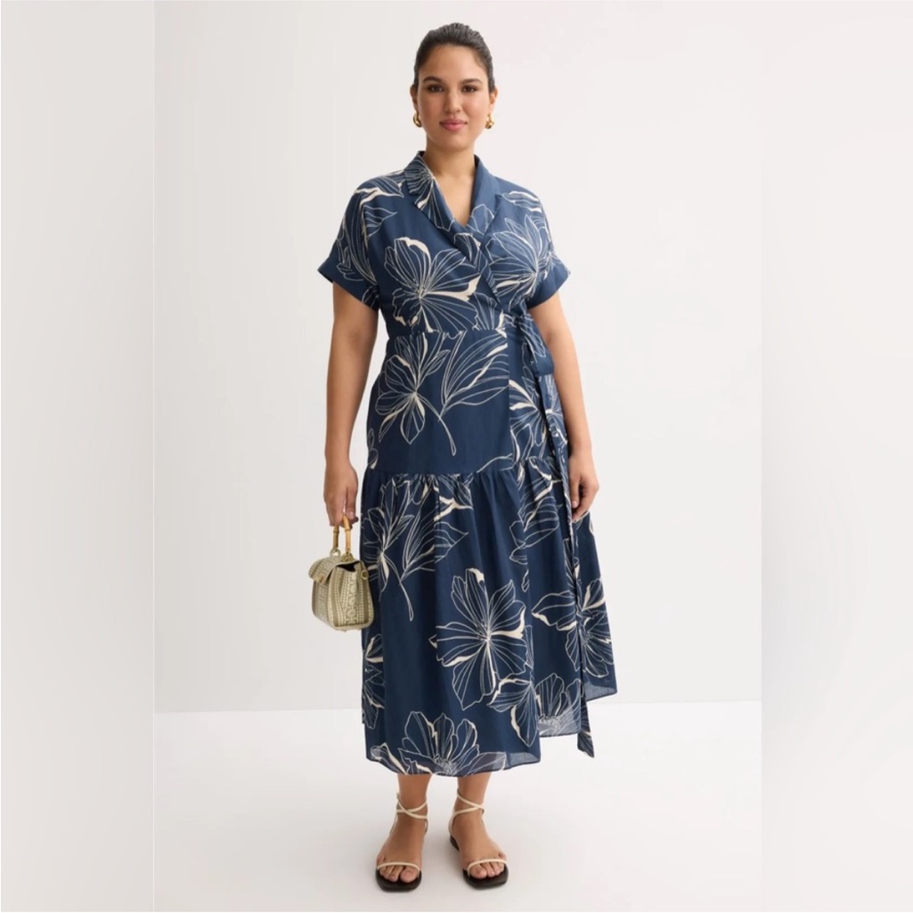 Hutch Blue Abstract Rosen Dress, Size: S